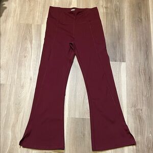 Avia Burgundy Flared Active Pants - small
